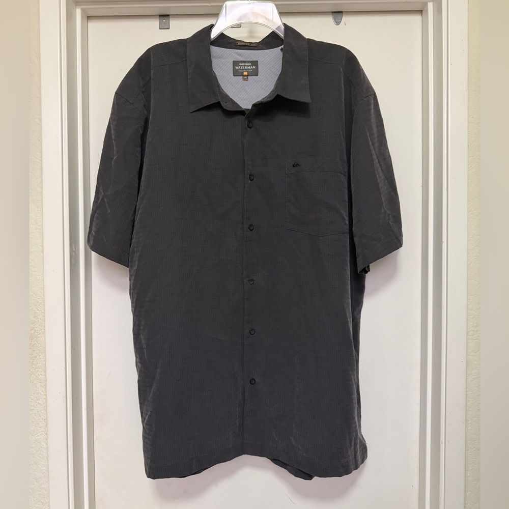 Quiksilver Waterman Centinela Button Down Shirt - Black - size XXL - Picture 3 of 10